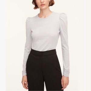 NWT Rebecca Taylor RUCHED LONG-SLEEVE TEE